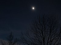 Totality, wide angle, Summit Lake State Park in central Indiana